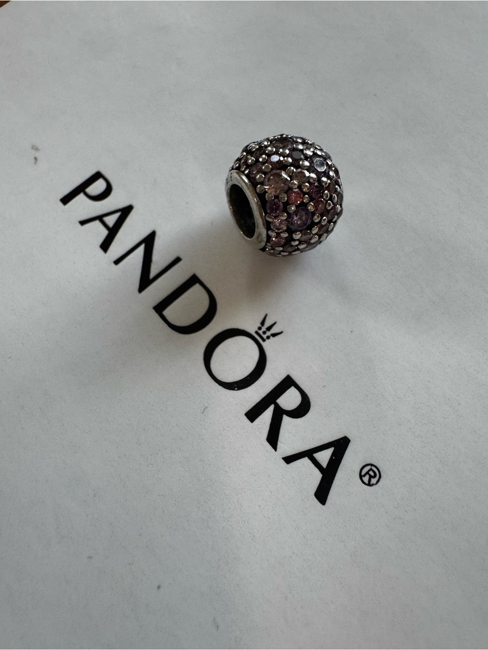 EUC Retired Pandora Multicolored Pave Lights Bead Charm Sterling Silver 925